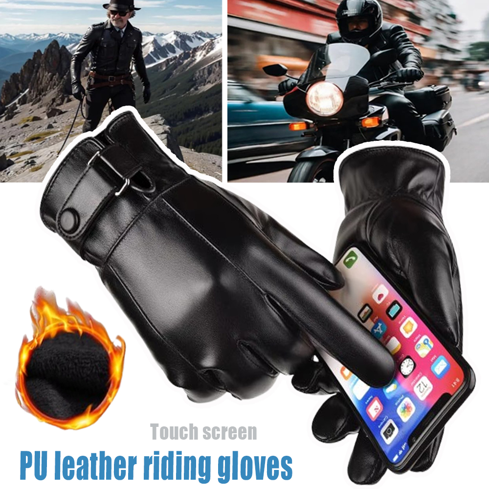 Leather Driving Glove - Simple Advanced Men's Gloves PU Leather