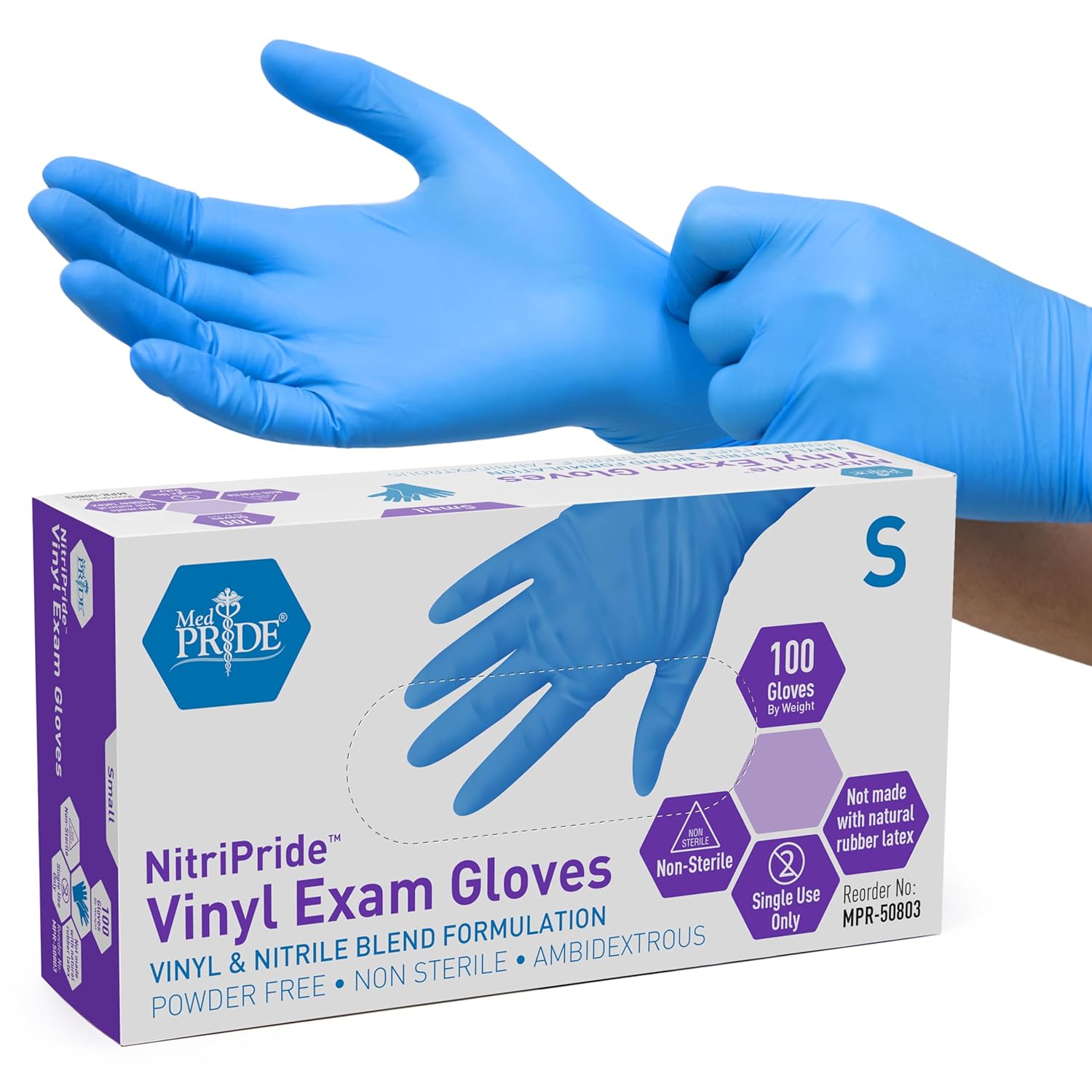 Nitrile/Vinyl Blend Exam Glove - Latex Disposable Glove ulasan dan harga