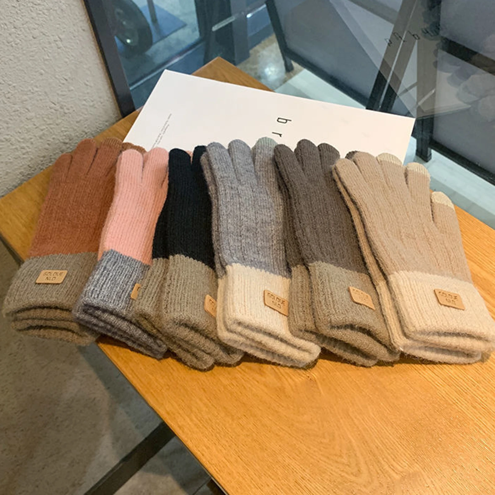 Women's Cable Knit Gloves Warm - Wool Glove Lined ulasan dan harga