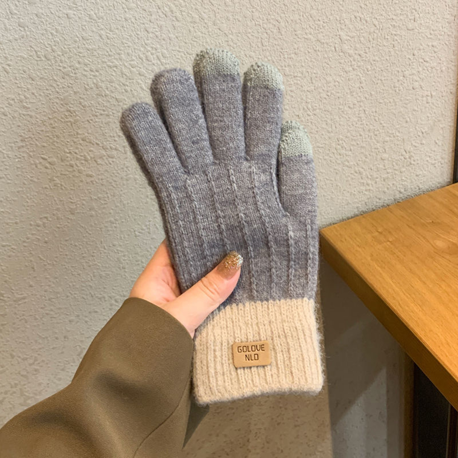 Women's Cable Knit Gloves Warm - Wool Glove Lined ulasan dan harga