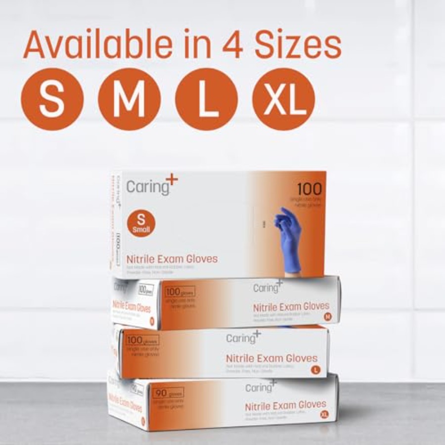 Caring Nitrile Exam Gloves, Bl - Exam Glove Nitrile ulasan dan harga