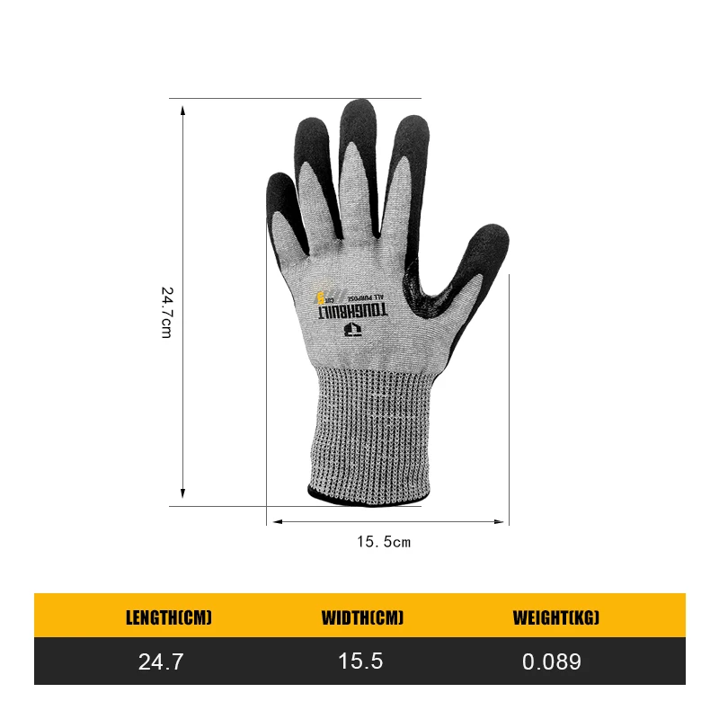TOUGHBUILT TB-P2-112-5-L Nitri - Nitrile Mechanic Glove ulasan dan harga