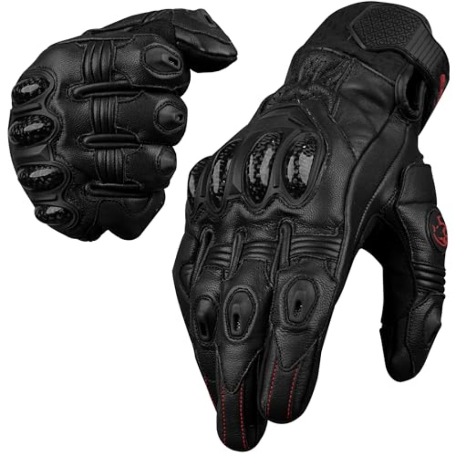 Leather Motorcycle Gloves for  - Motorcycle Glove Knuckle ulasan dan harga