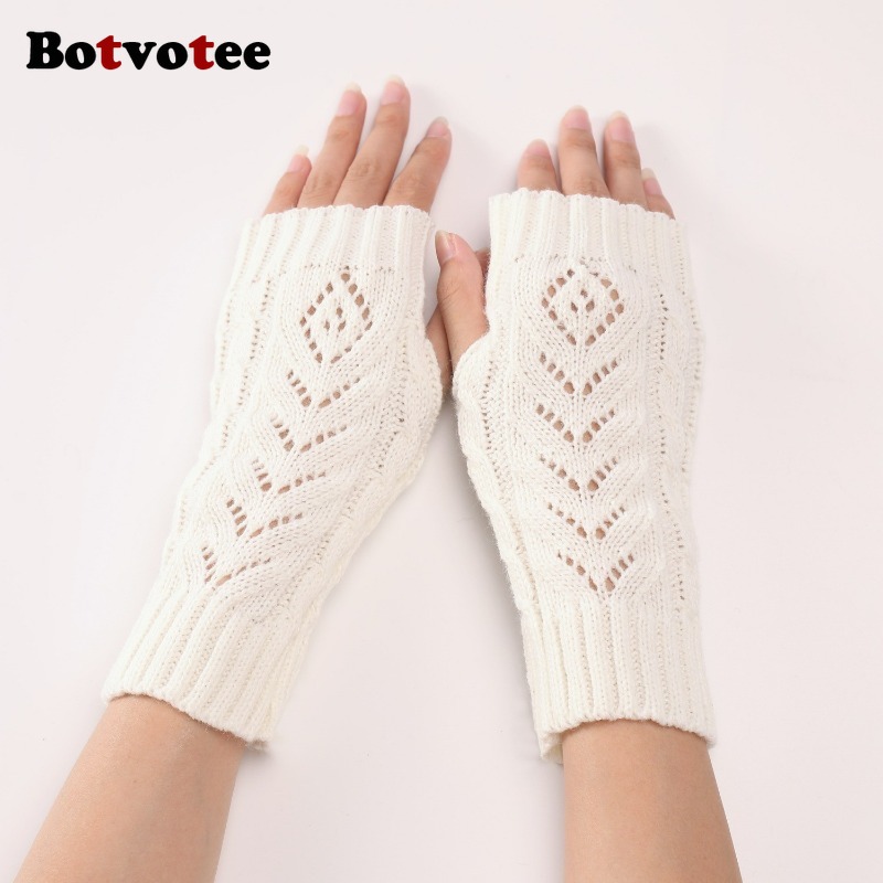 Botvotee Y2k Accessories Free  - Fingerless Glove Knit ulasan dan harga