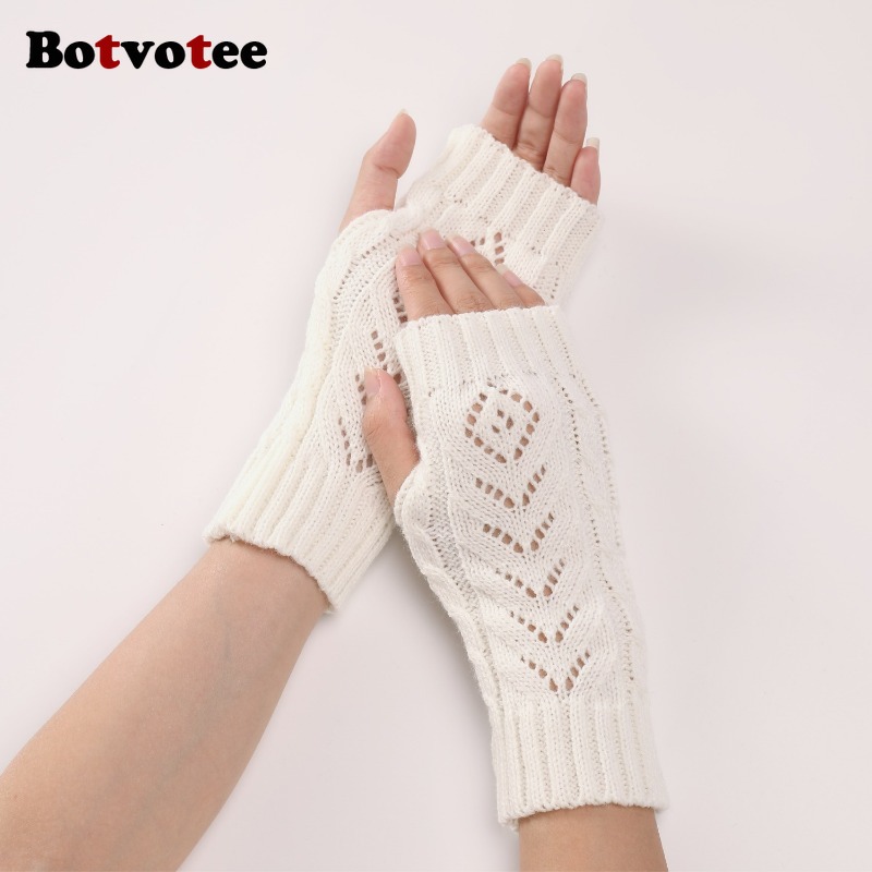 Botvotee Y2k Accessories Free  - Fingerless Glove Knit ulasan dan harga