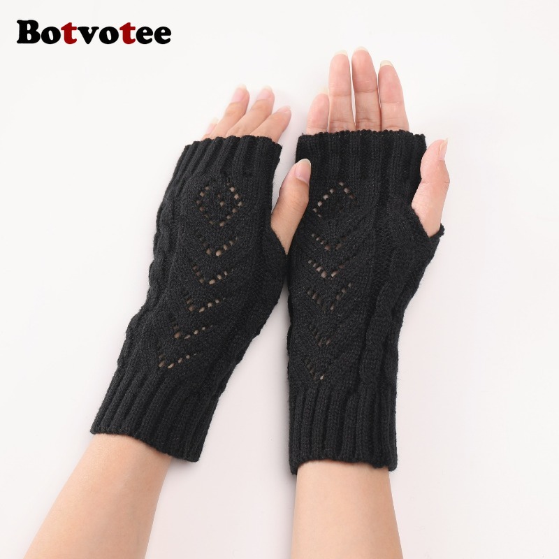 Botvotee Y2k Accessories Free  - Fingerless Glove Knit ulasan dan harga