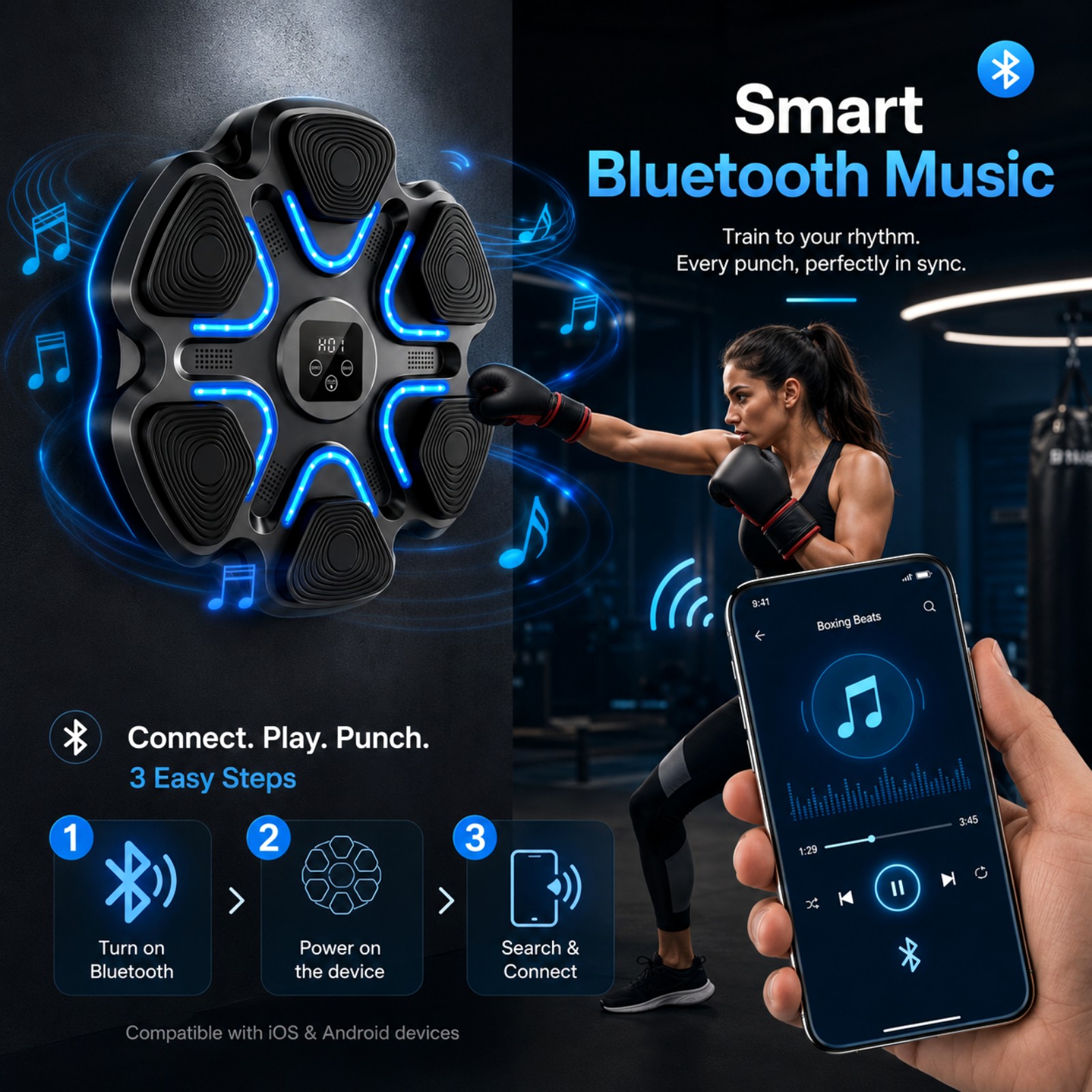 Music Boxing Machine Kids Adul - Workout Glove Gym ulasan dan harga
