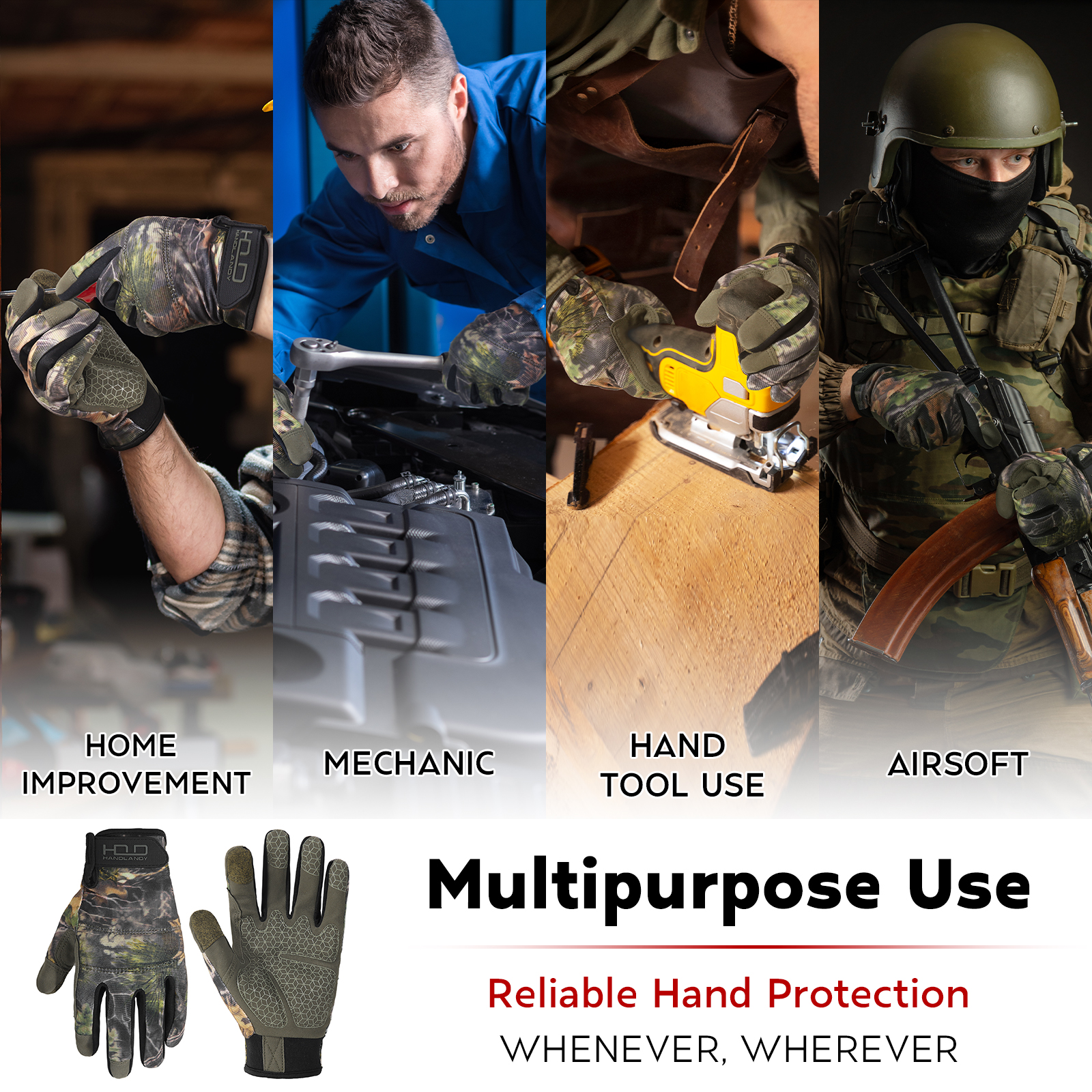 Handlandy Stock Full Finger Ca - Work Glove Impact ulasan dan harga