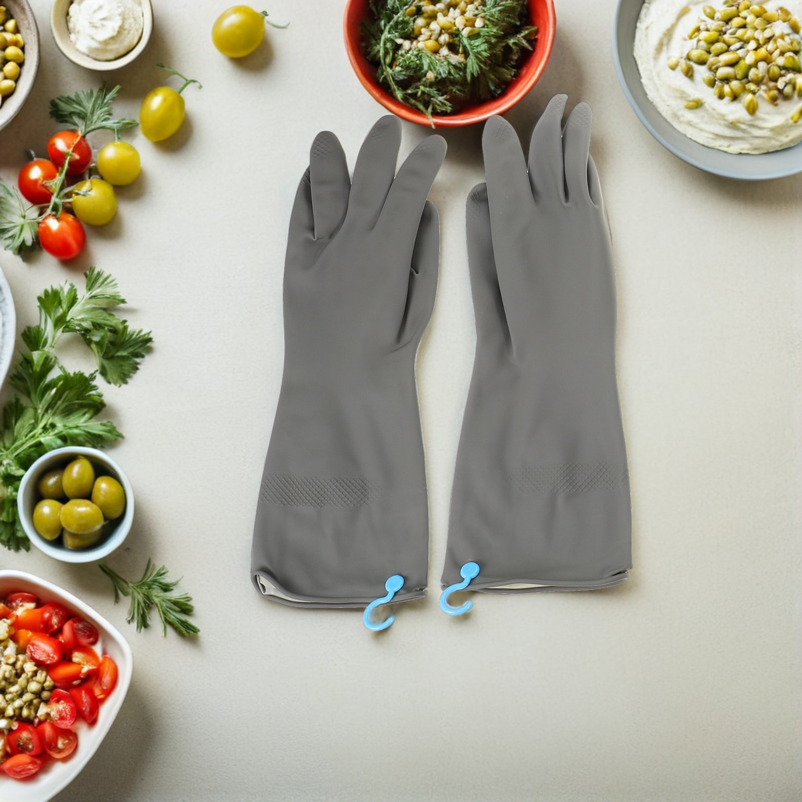 3Pairs Dish Washing Gloves Non - Dish Glove Rubber ulasan dan harga