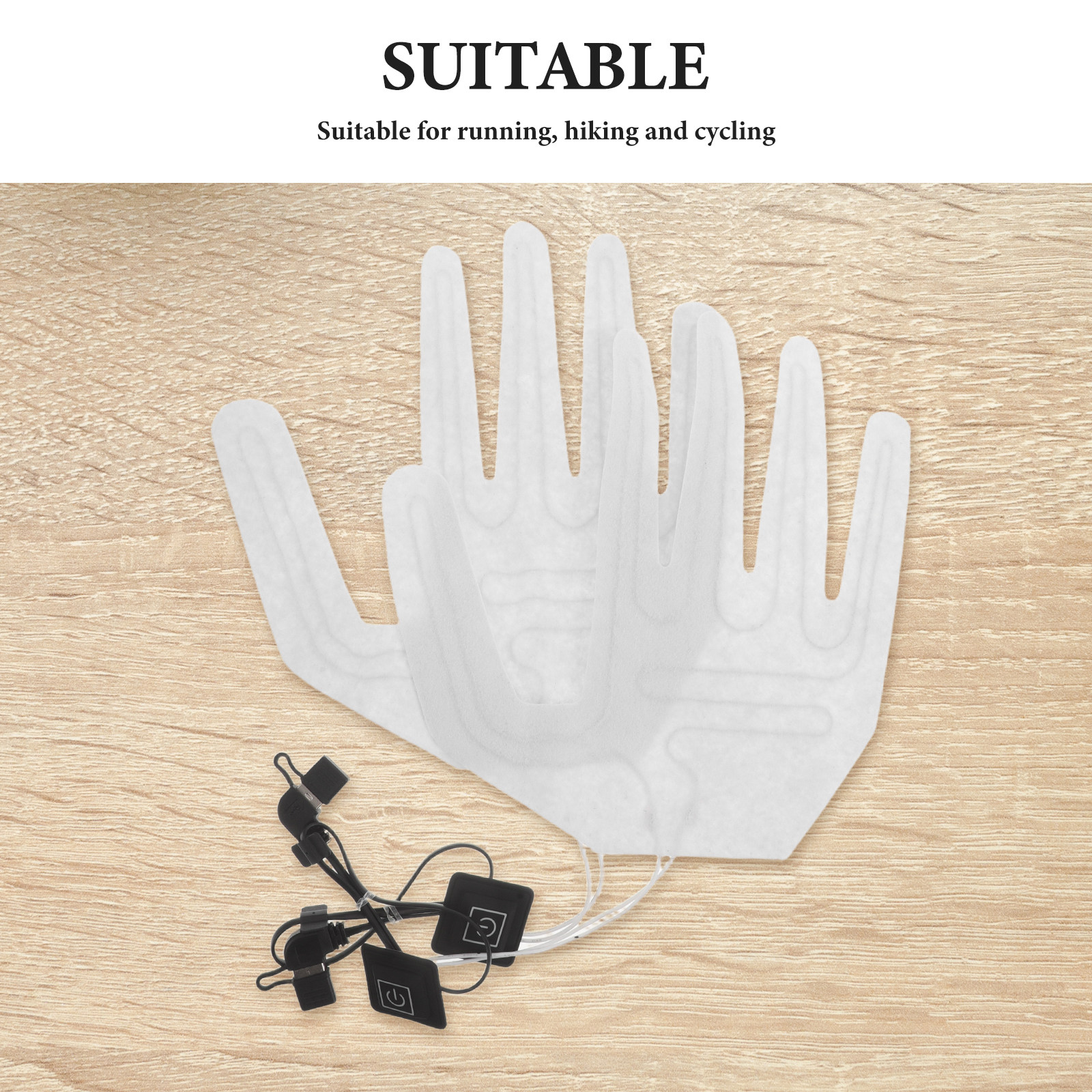 2Pcs Full Finger Electric Heat - Cycling Glove Padded ulasan dan harga