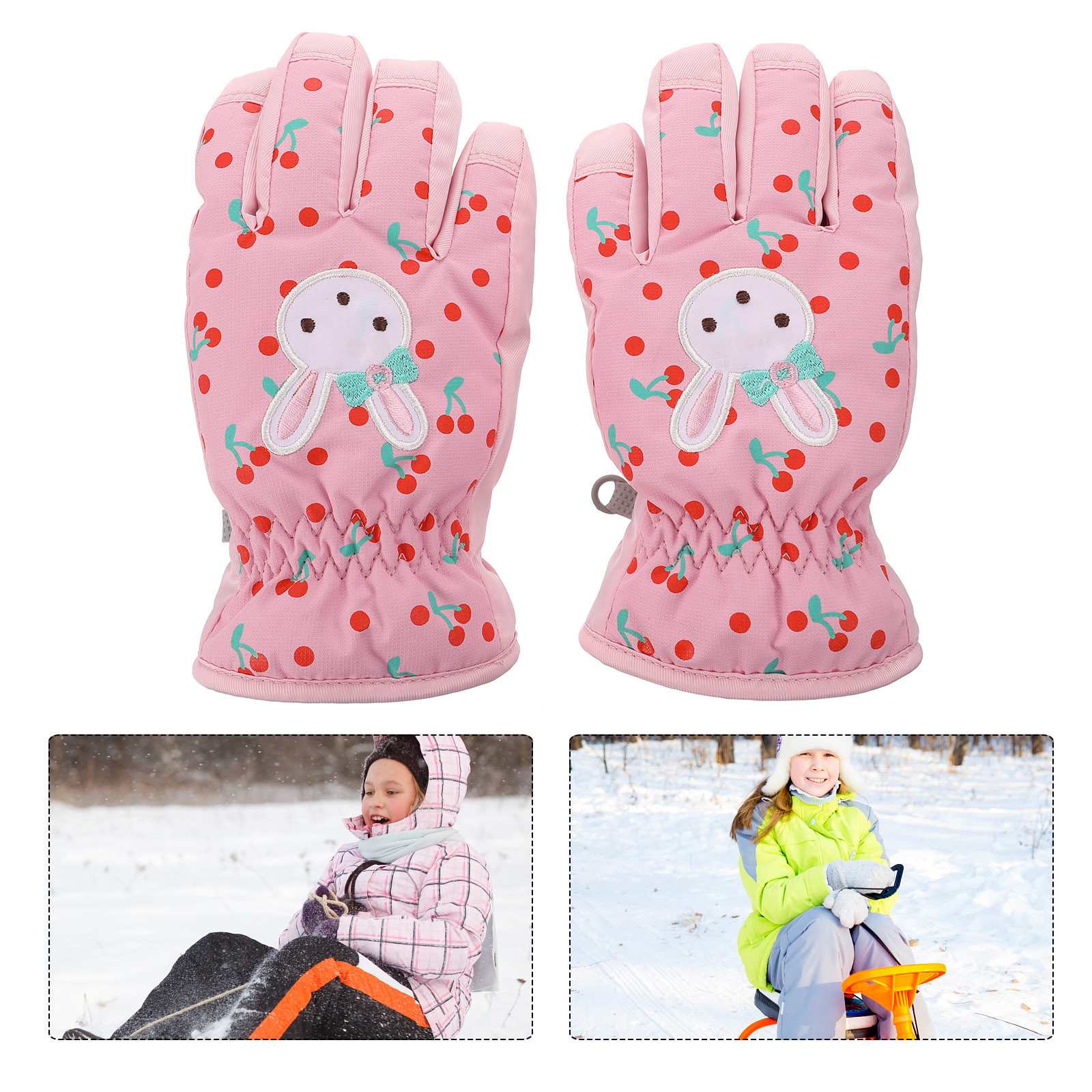 1Pair Children Ski Gloves Wate - Winter Glove Insulated ulasan dan harga