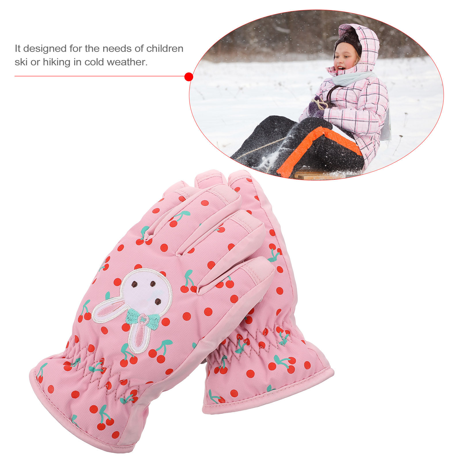 1Pair Children Ski Gloves Wate - Winter Glove Insulated ulasan dan harga