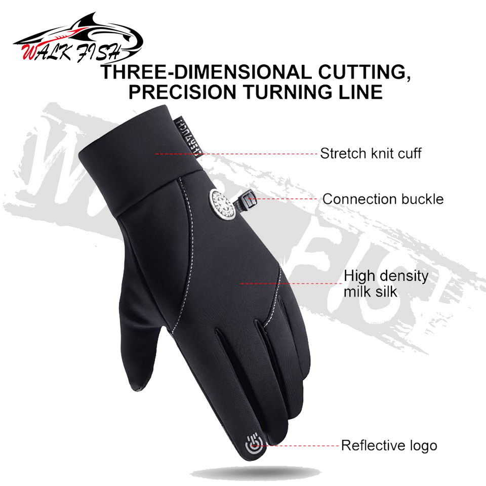 WALK FISH Winter Anti-slip Fis - Cycling Glove Padded ulasan dan harga