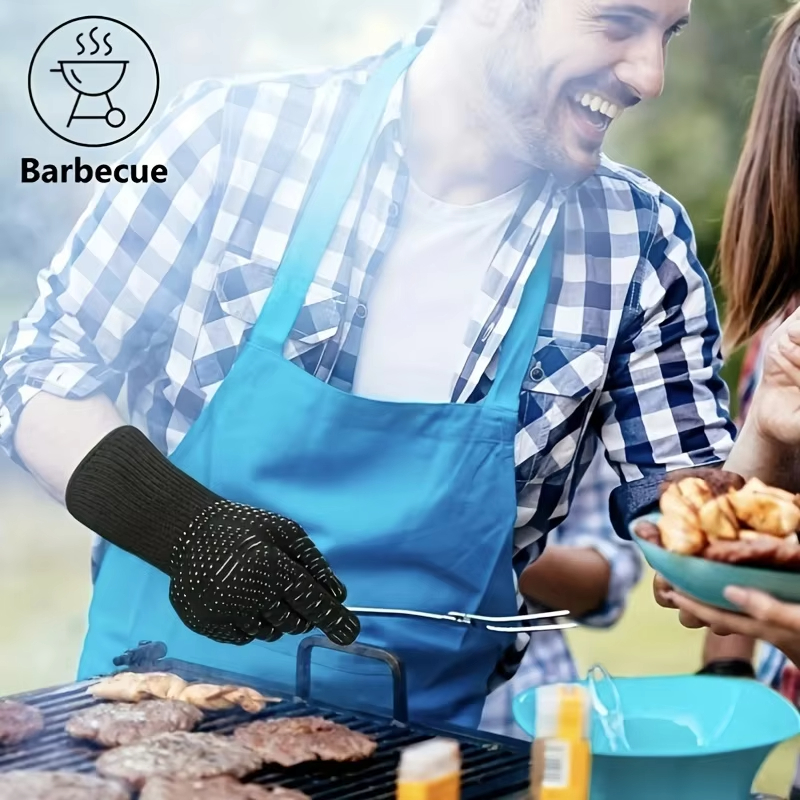 1PCS Piece BBQ Gloves High Tem - Oven Mitt Silicone ulasan dan harga