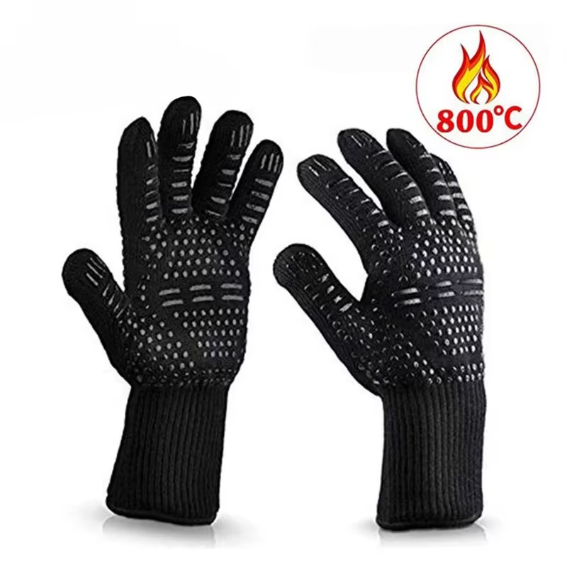 1PCS Piece BBQ Gloves High Tem - Oven Mitt Silicone ulasan dan harga