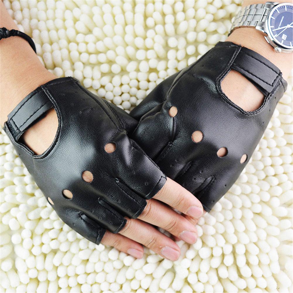 Punk Fingerless Gloves PU Leat - Workout Glove Gym ulasan dan harga