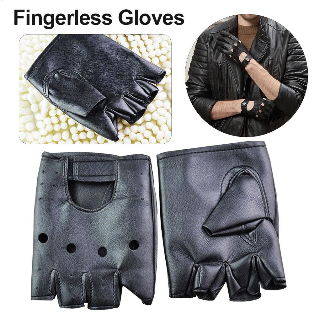 Punk Fingerless Gloves PU Leat - Workout Glove Gym ulasan dan harga