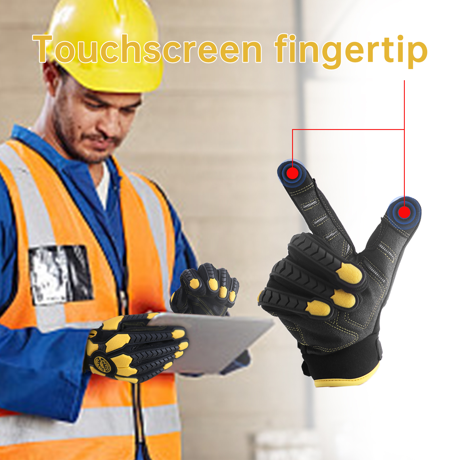 PVC Reinforced Impact Protecti - Work Glove Impact ulasan dan harga