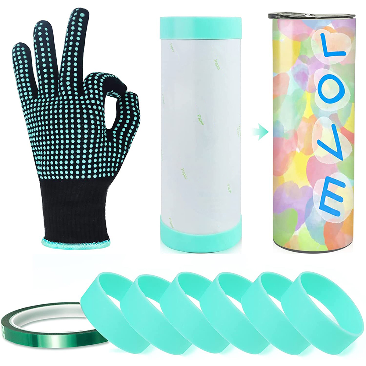 Silicone Bands Elastic Heat Re - Oven Mitt Silicone ulasan dan harga