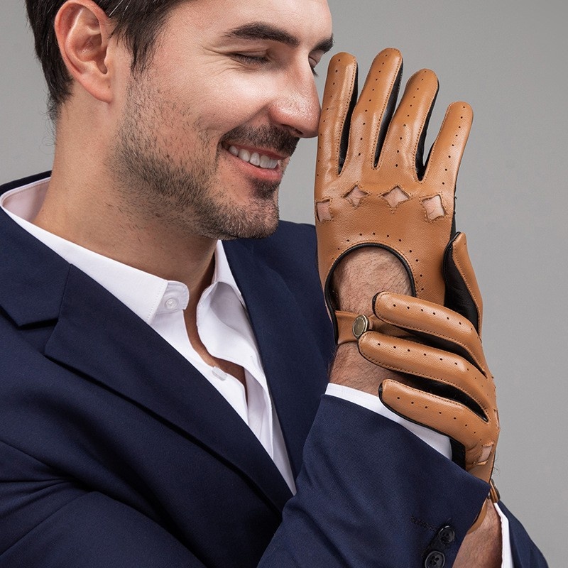 Men Leather Gloves Motorcycle  - Leather Driving Glove ulasan dan harga