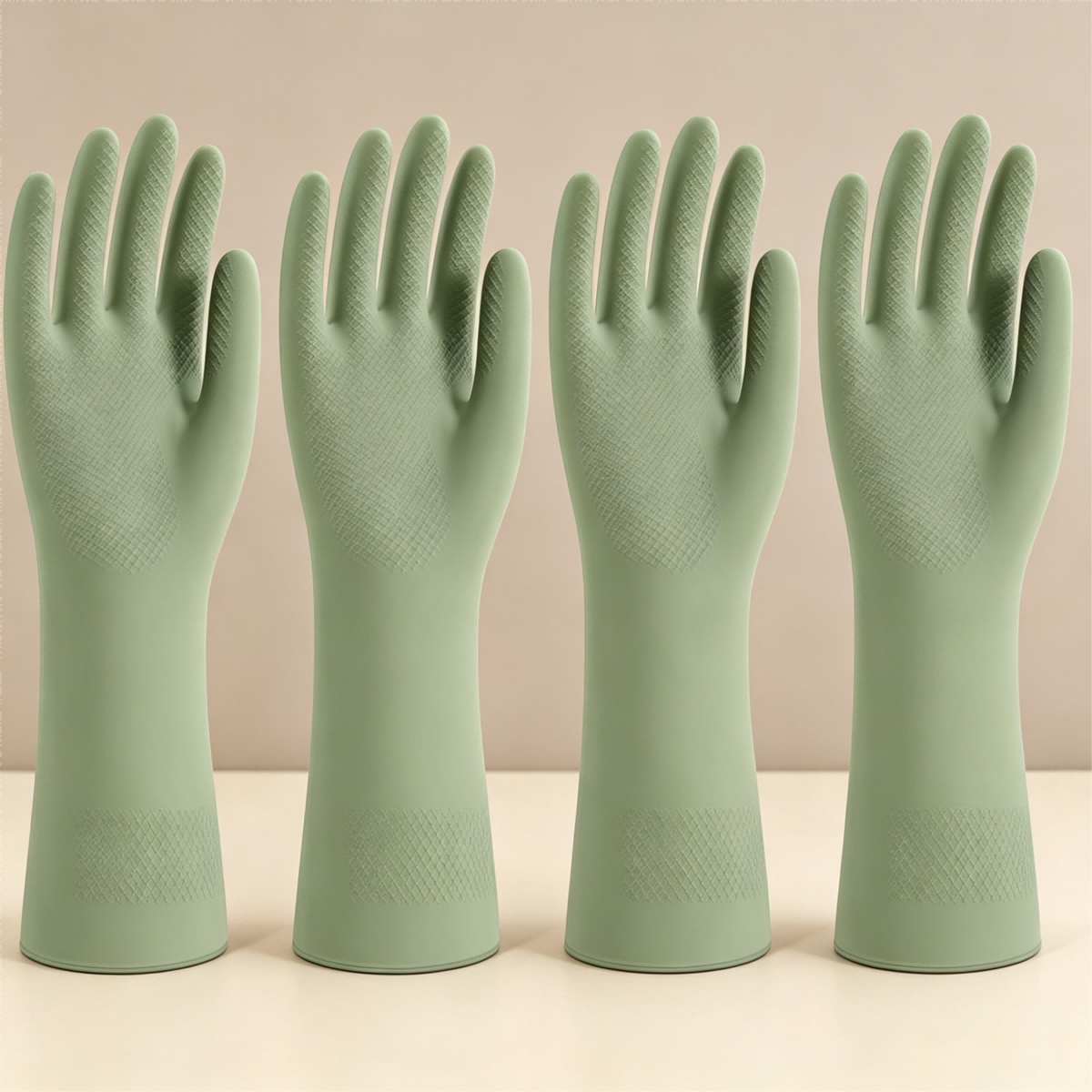 4 Pairs Reusable Rubber Dishwa - Dish Glove Rubber ulasan dan harga