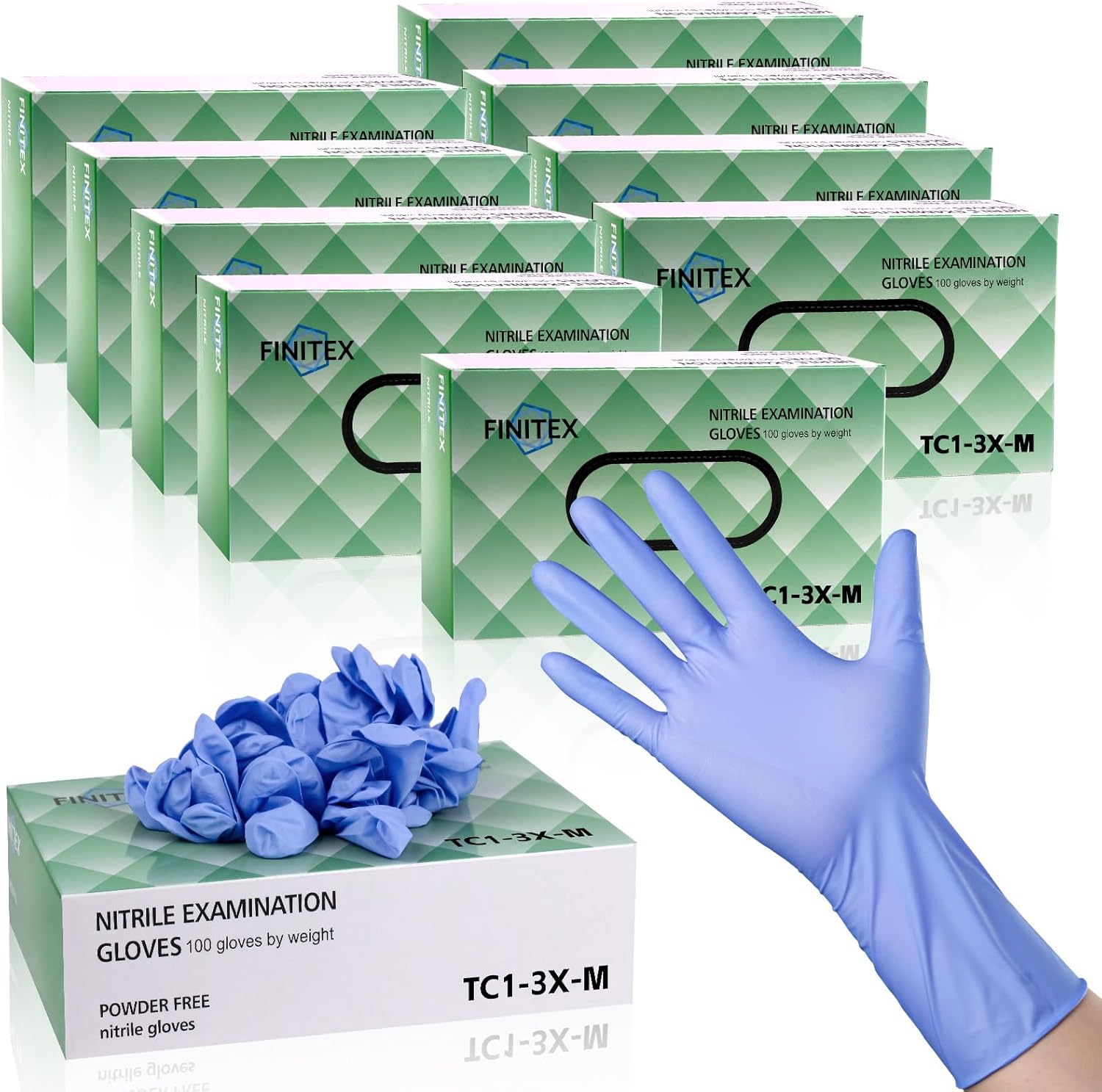 Nitrile Disposable Gloves Ice  - Exam Glove Nitrile ulasan dan harga