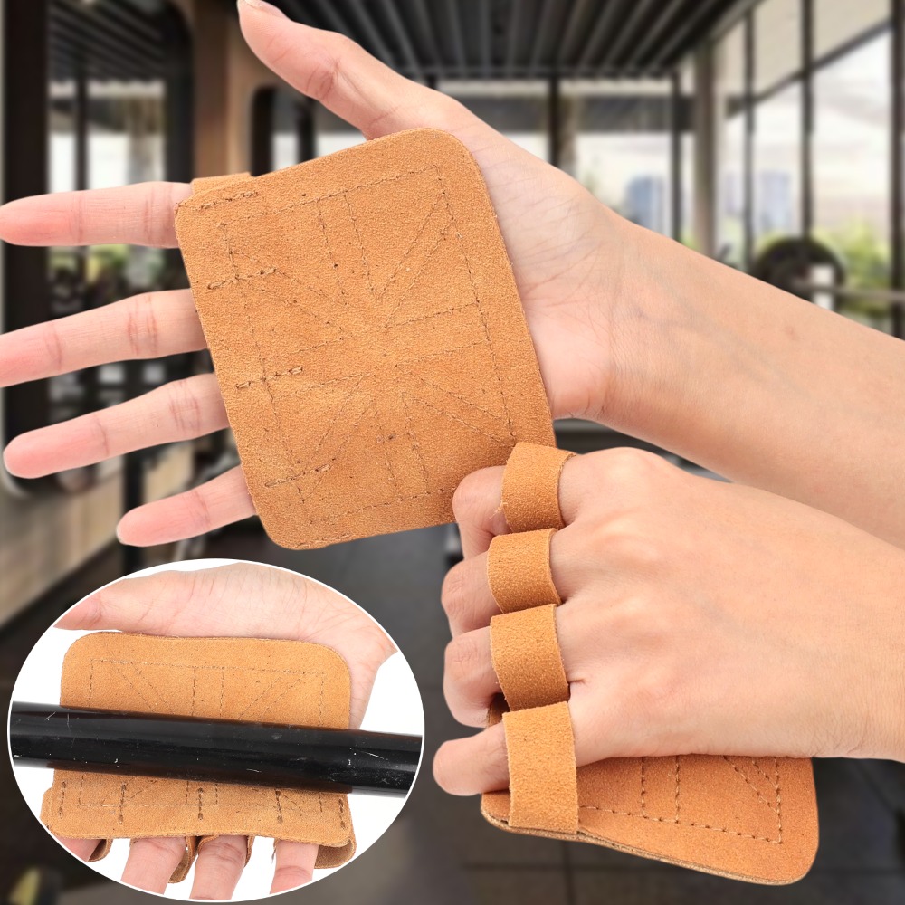 Cowhide Leather Weight Lifting - Workout Glove Gym ulasan dan harga