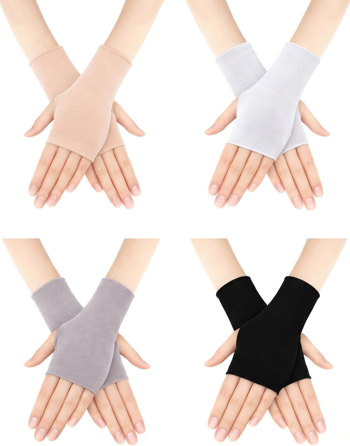 1 pair of sun protection glove - Fingerless Glove Knit ulasan dan harga