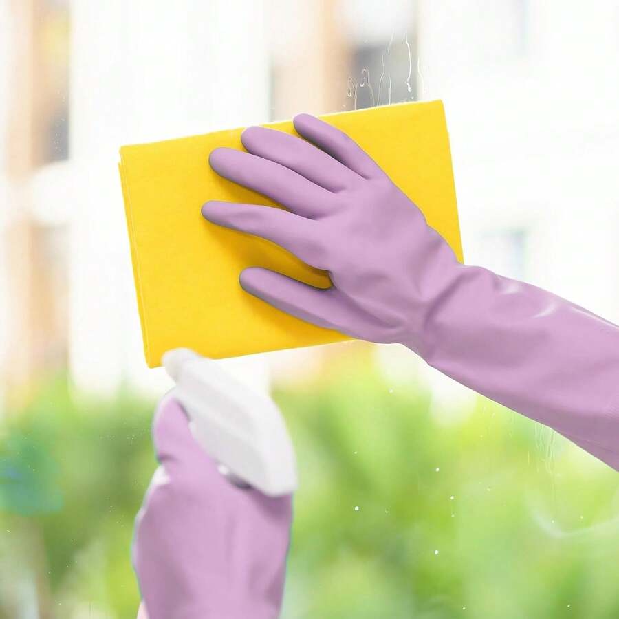6 Pairs Rubber Cleaning Gloves - Rubber Glove Cleaning ulasan dan harga