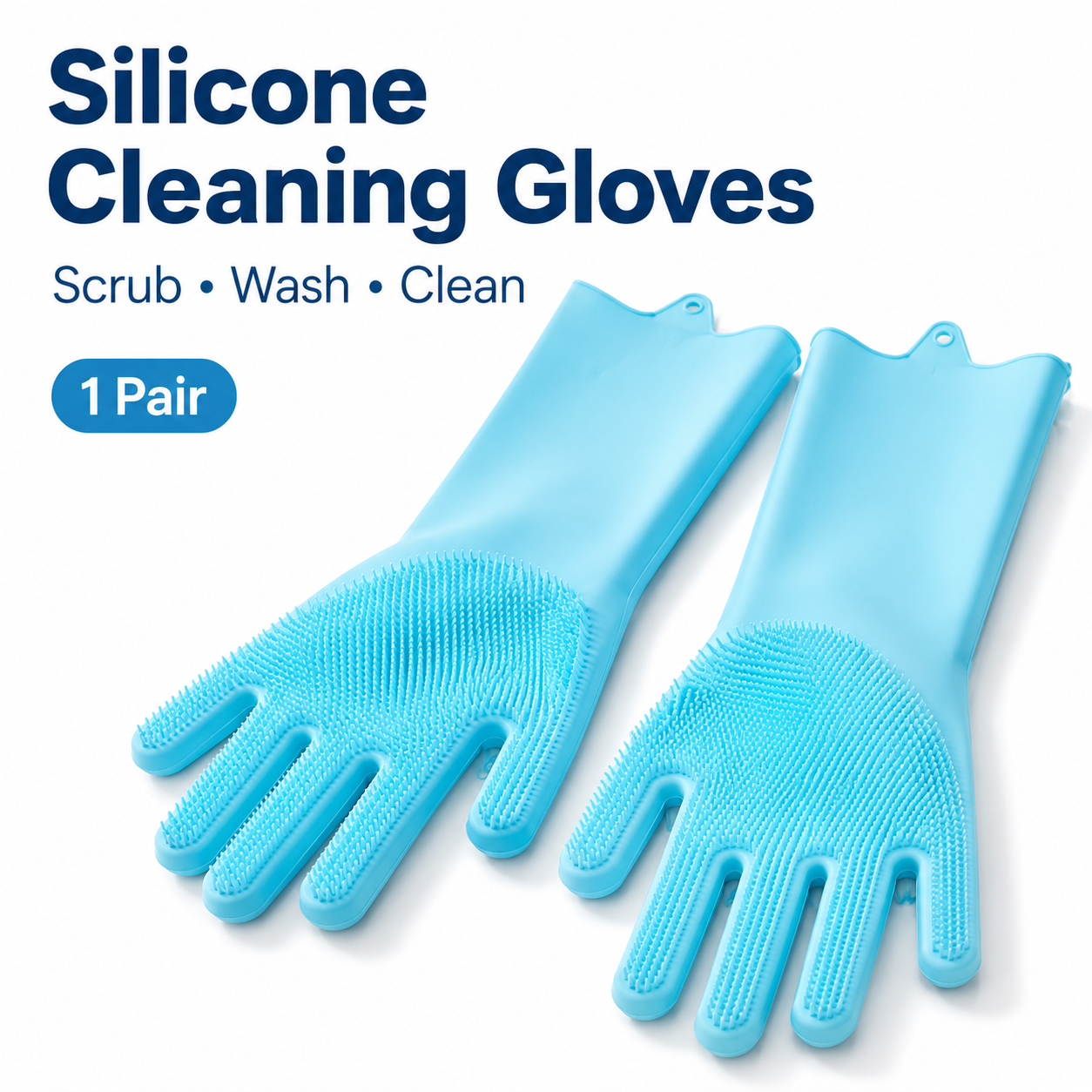 1 Pair Silicone Cleaning Glove - Dish Glove Rubber ulasan dan harga