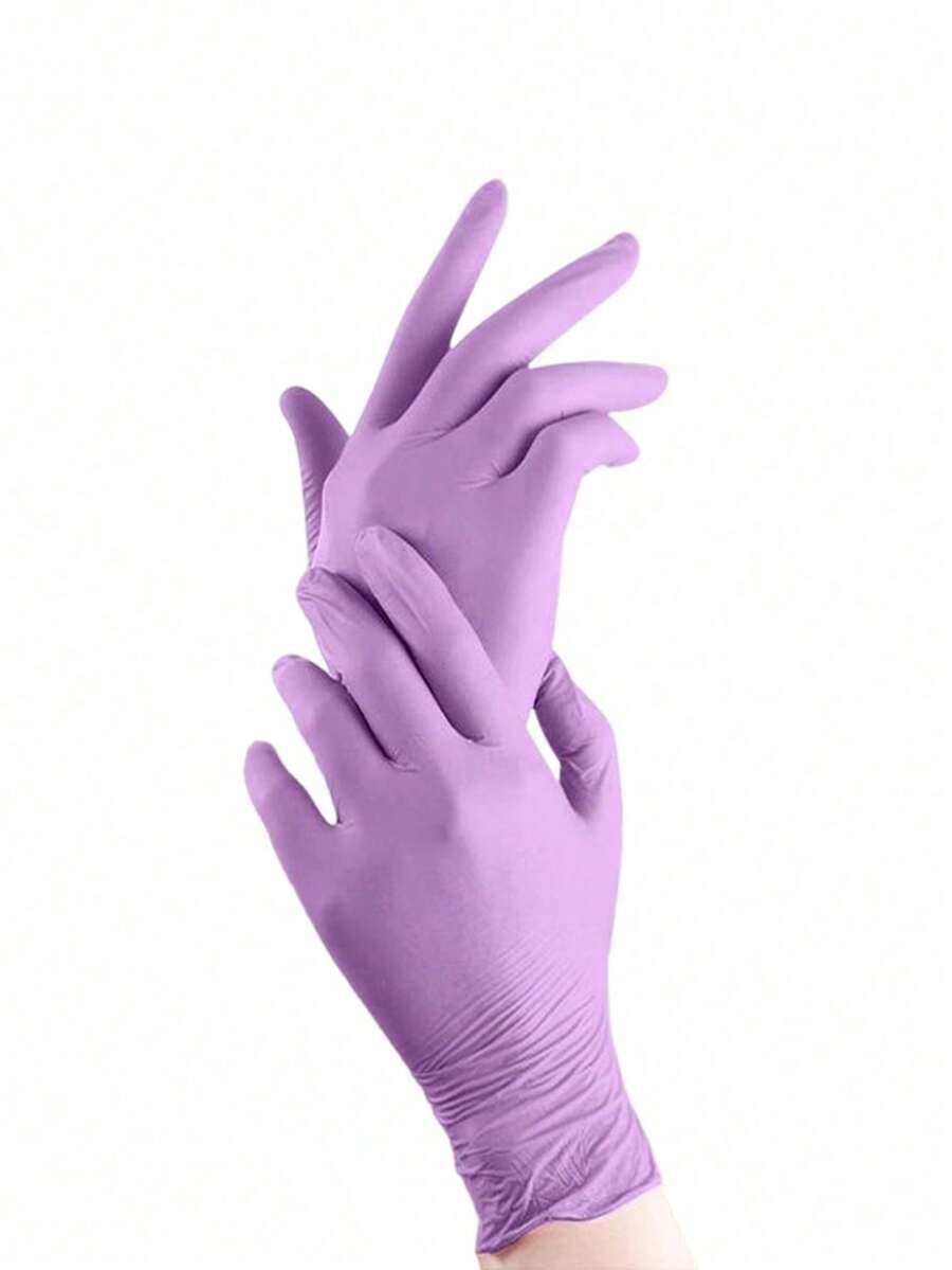 100/50/4pcs Disposable Purple  - Latex Disposable Glove ulasan dan harga
