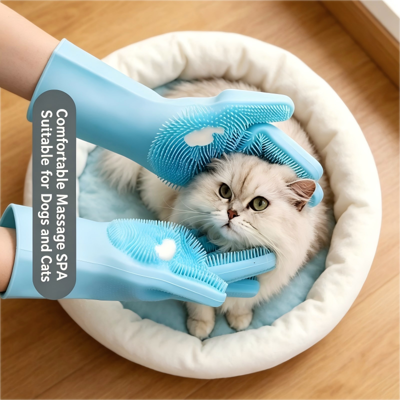 Silicone Pet Bathing Glove, Mu - Rubber Glove Cleaning ulasan dan harga