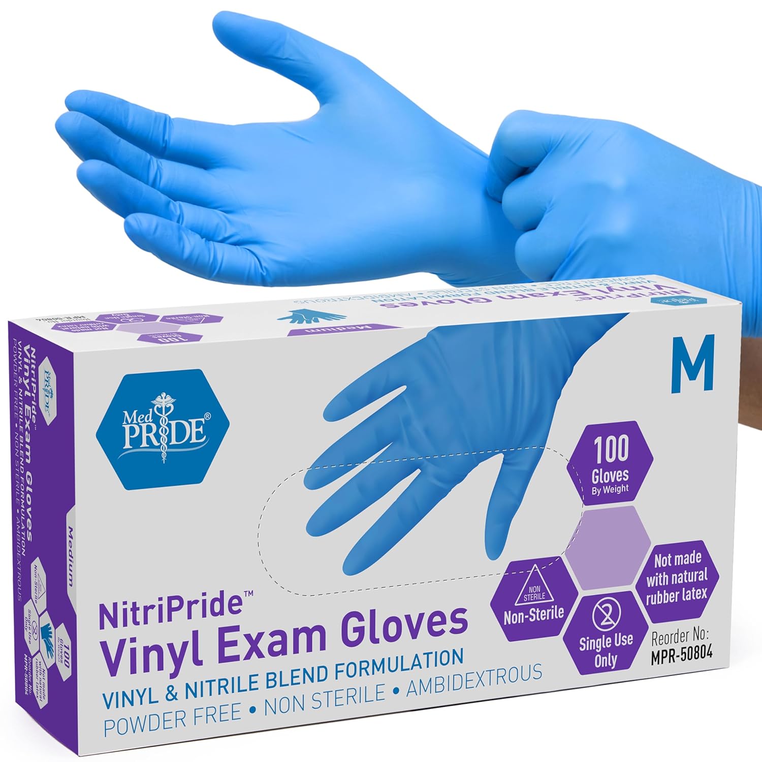 Powder-Free Nitrile/Vinyl Blen - Exam Glove Nitrile ulasan dan harga