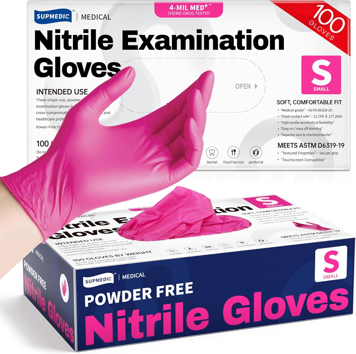 4 Mil Nitrile Exam Gloves, Pow - Exam Glove Nitrile ulasan dan harga
