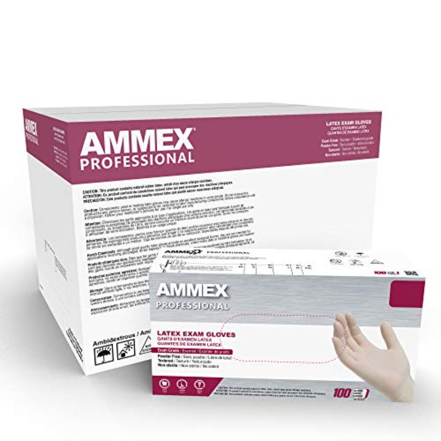 AMMEX White Latex Disposable E - Latex Disposable Glove ulasan dan harga