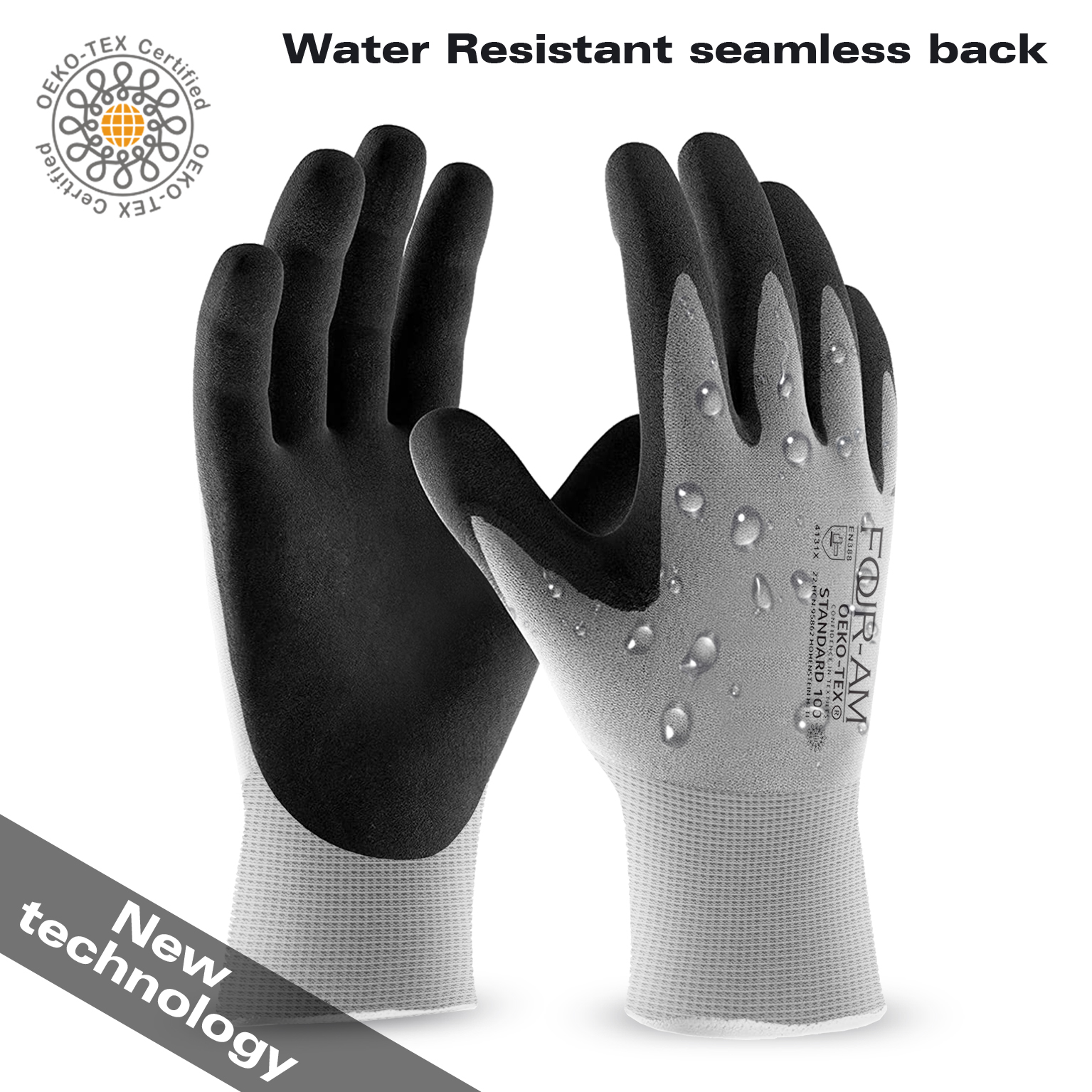 1pc Quick Water Repellent Nylo - Nitrile Mechanic Glove ulasan dan harga