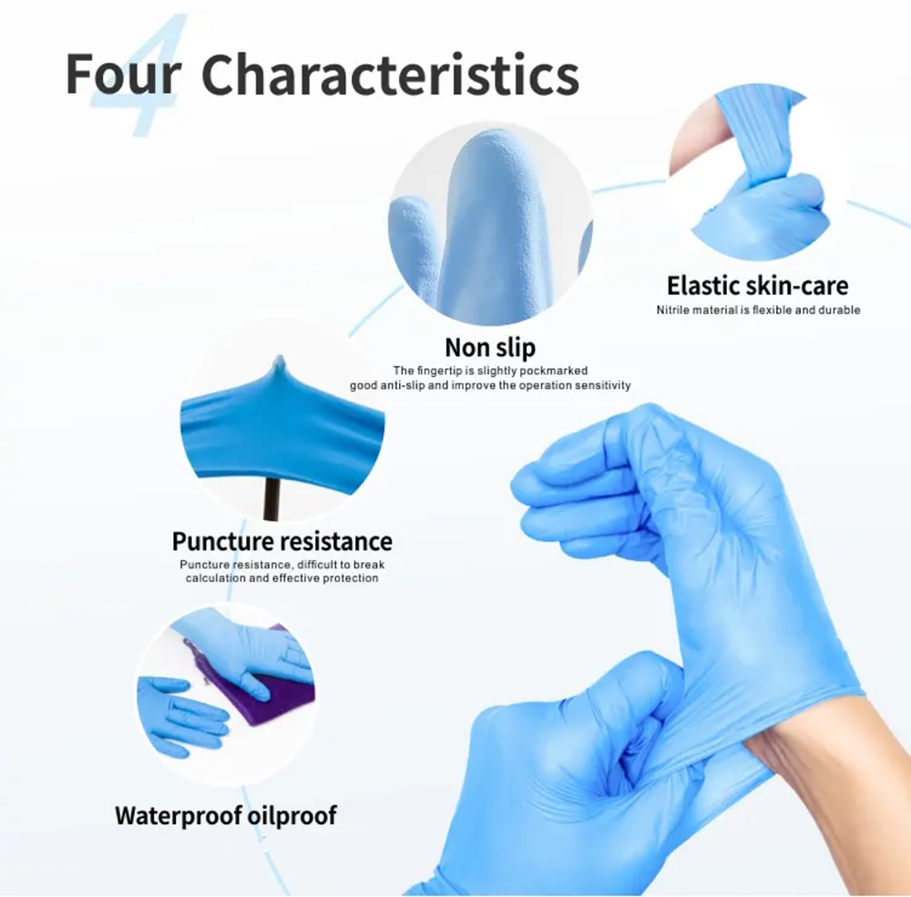 Nitrile Exam Gloves-Blue Latex - Exam Glove Nitrile ulasan dan harga