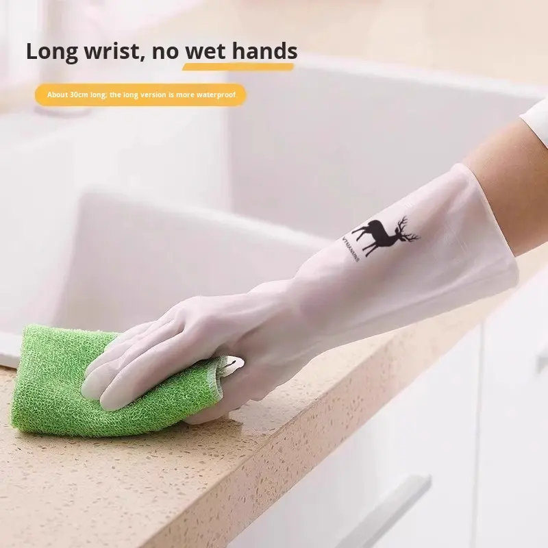Waterproof Housework Cleaning  - Dish Glove Rubber ulasan dan harga