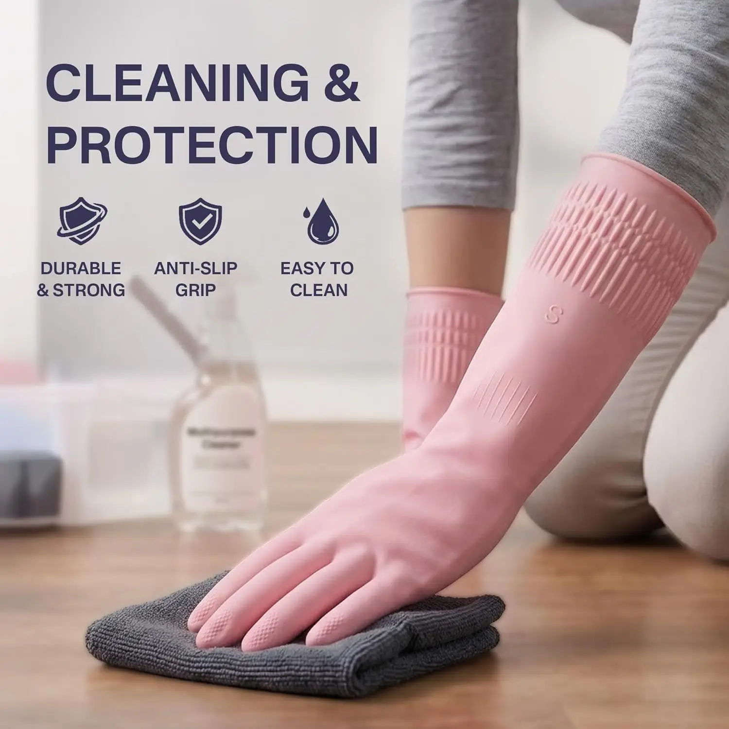 Reusable Rubber Dishwashing Gl - Rubber Glove Cleaning ulasan dan harga