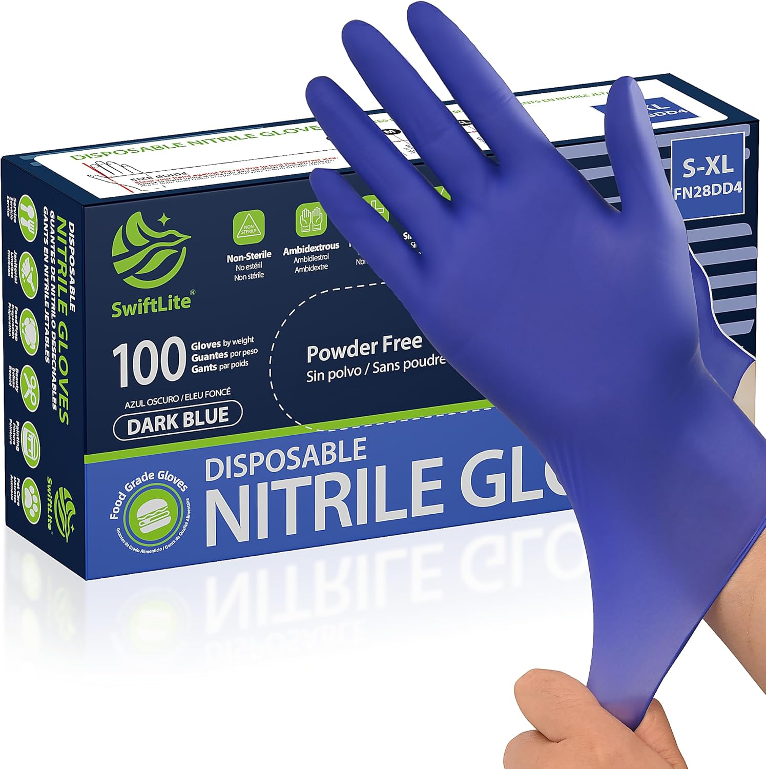 Disposable Nitrile Gloves, Foo - Rubber Glove Cleaning ulasan dan harga
