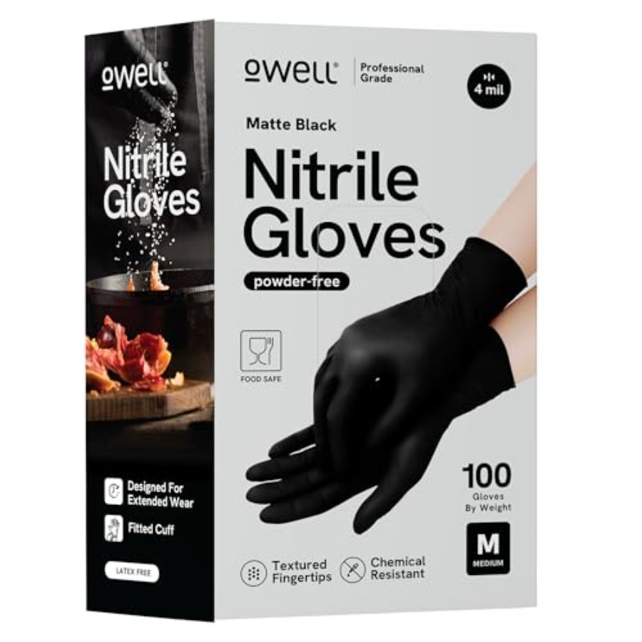 ® Black Nitrile Gloves - 4 Mil - Exam Glove Nitrile ulasan dan harga