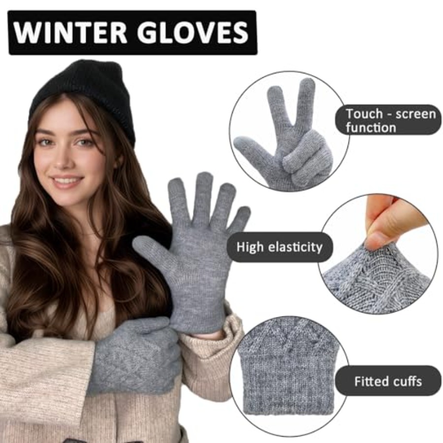 Winter Wool Gloves for Women M - Wool Glove Lined ulasan dan harga