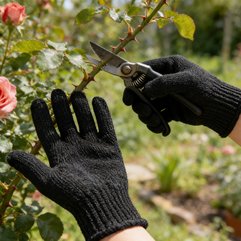 1 Pair Black Steel Wire Metal  - Cut Resistant Glove ulasan dan harga